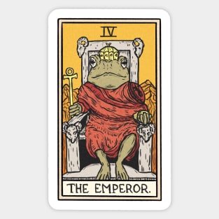 The Emperor Toad Tarot Sticker